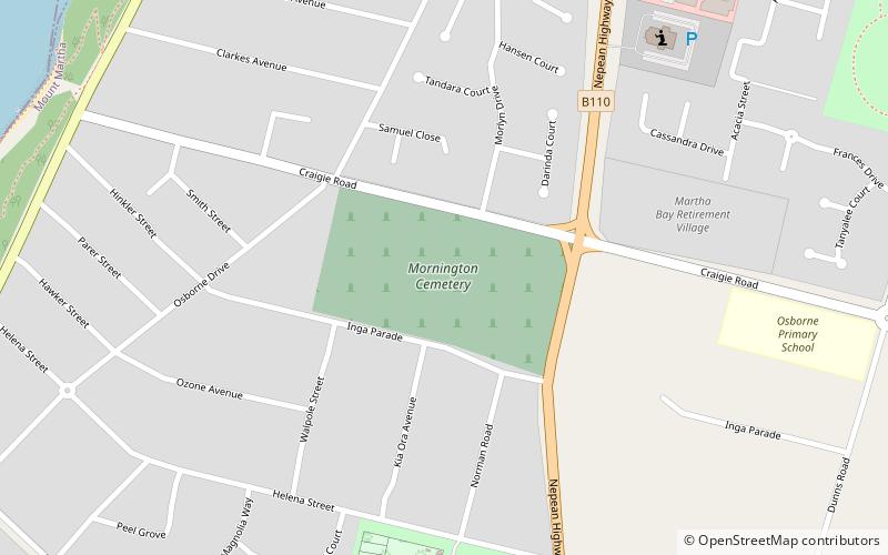 Mornington Cemetery location map