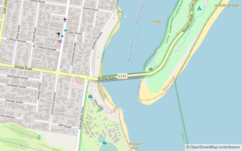 Barwon Heads Bridge location map