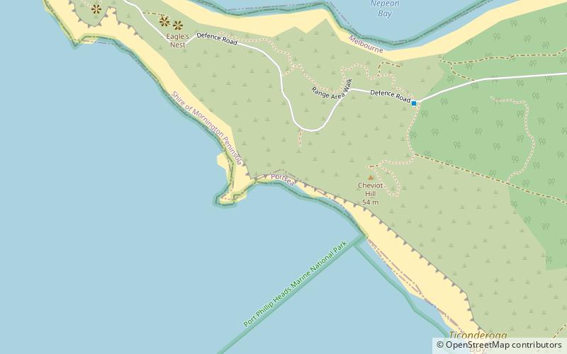 Cheviot Beach location map