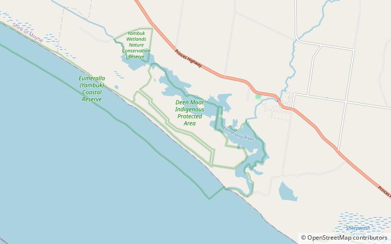 Yambuk Important Bird Area location map