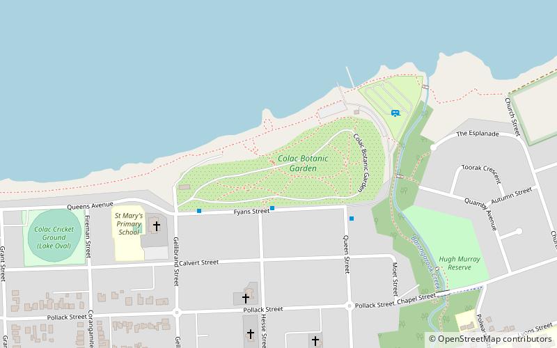 Jardín botánico de Colac location map