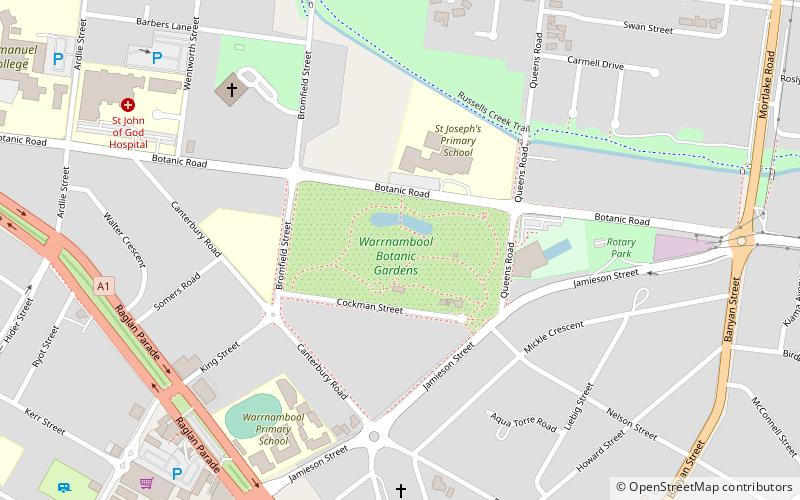 Warrnambool Botanic Gardens location map
