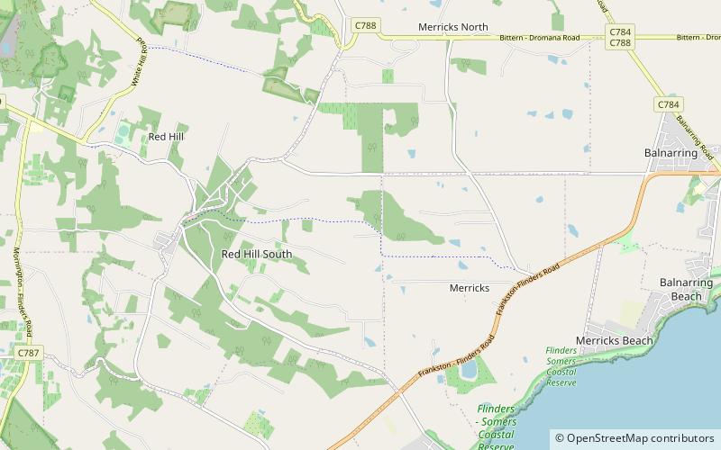 red hill rail trail mornington peninsula and western port biosphere reserve location map