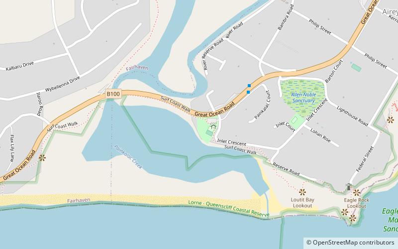 Aireys Inlet Reserve location map