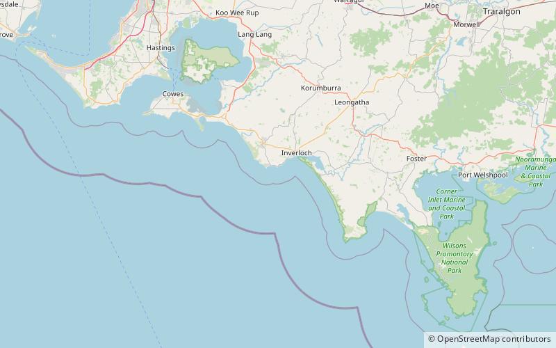 Bunurong Marine National Park location map