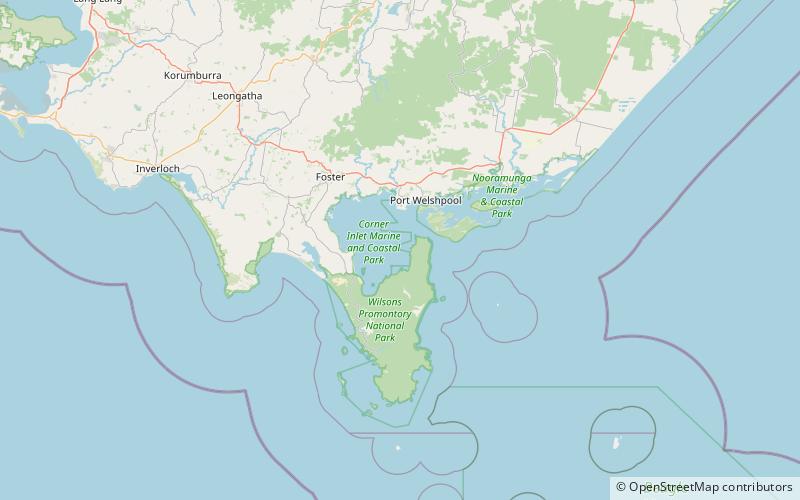 granite island wilsons promontory national park location map