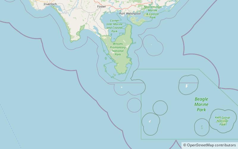 wattle island parque nacional promontorio wilsons location map