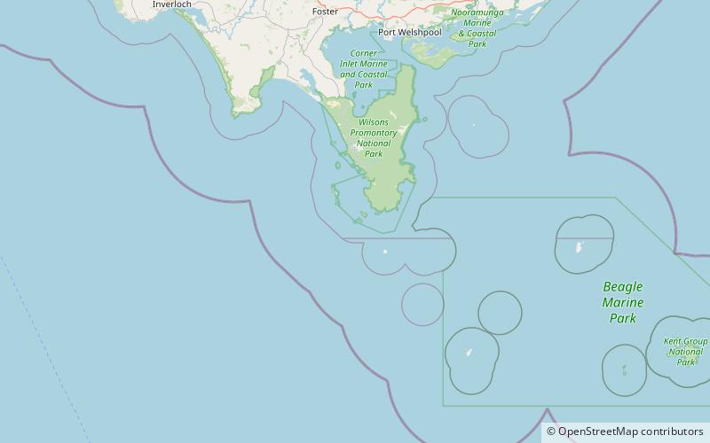 cleft island park narodowy wilsons promontory location map