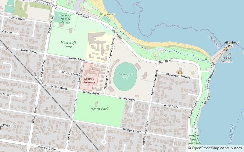 Devonport Oval location map