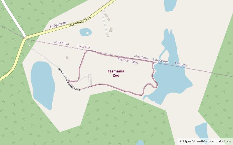 Tasmania Zoo location map