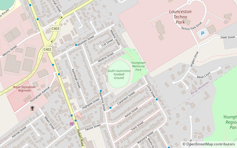 Youngtown Oval location map