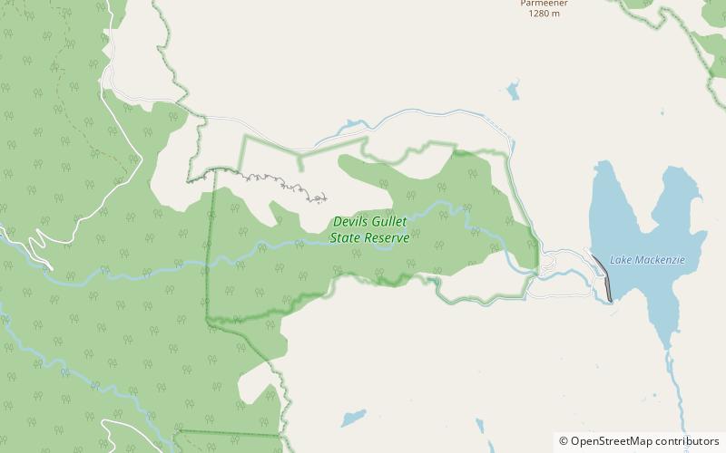 devils gullet state reserve zone de nature sauvage de tasmanie location map