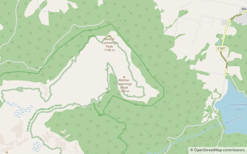 Mother Cummings Peak location map
