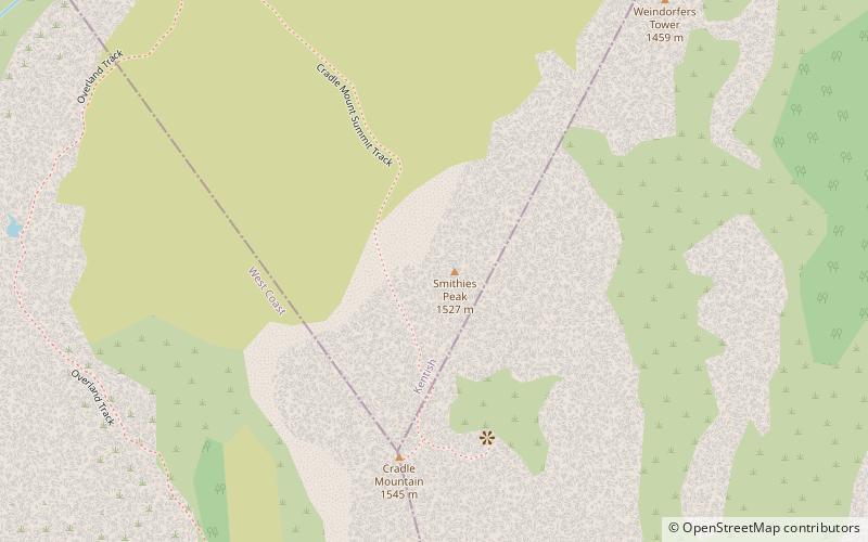 smithies peak tasmanische wildnis location map