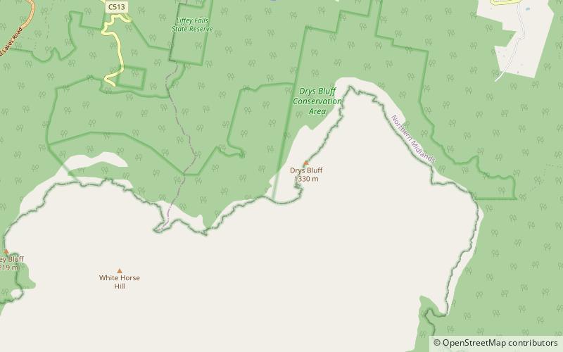 Dry's Bluff location map