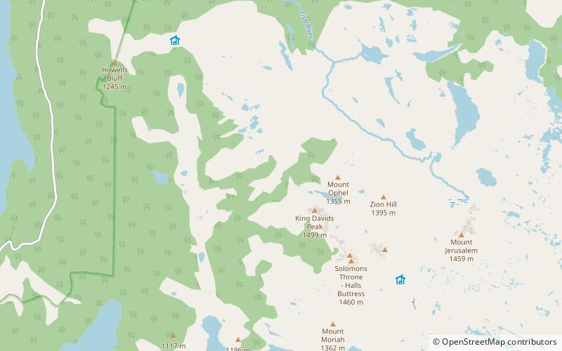 king davids peak tasmanische wildnis location map