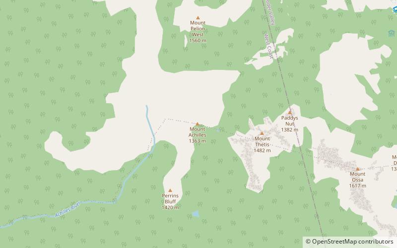 mount achilles zone de nature sauvage de tasmanie location map