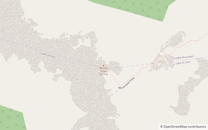 Mount Ossa location map
