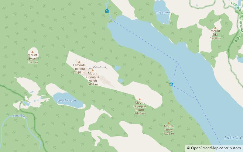 mount olympus tasmanische wildnis location map