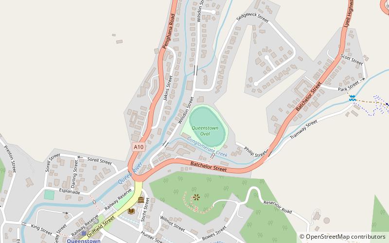 Queenstown Oval location map