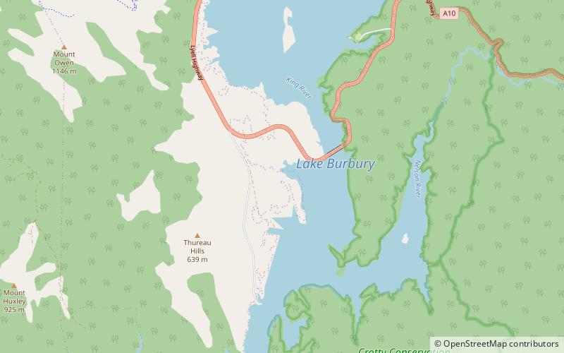 Lake Burbury location map