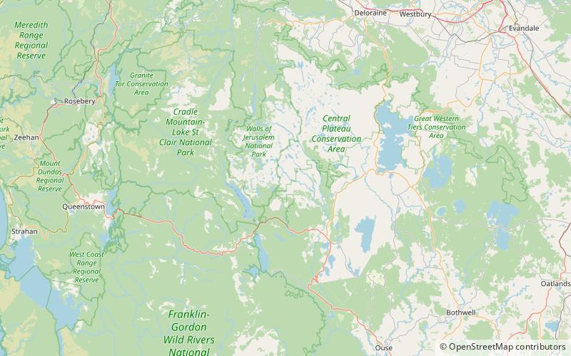 lake edgar tasmanische wildnis location map