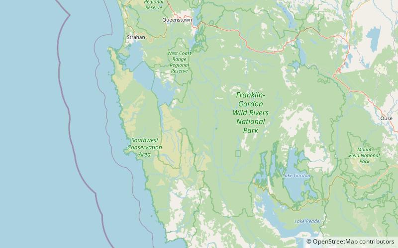 lake fidler franklin gordon wild rivers nationalpark location map