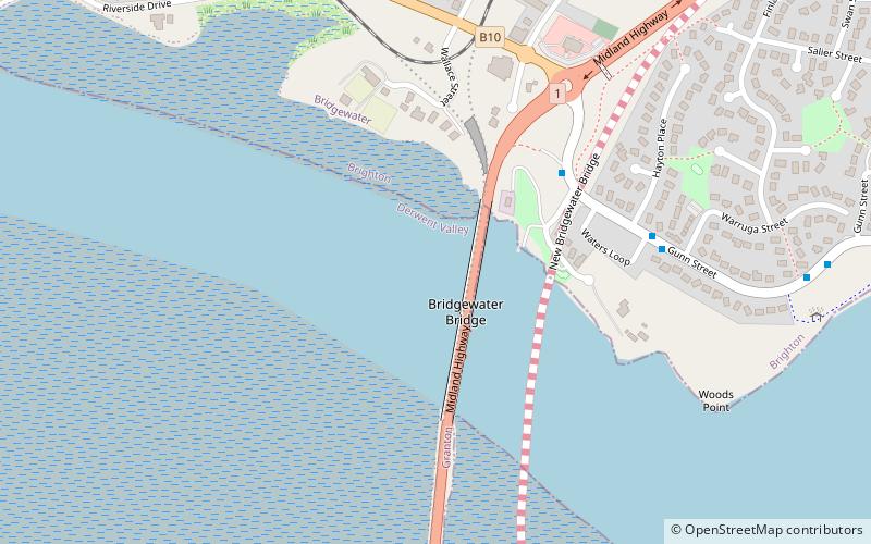 Bridgewater Bridge and Causeway location map