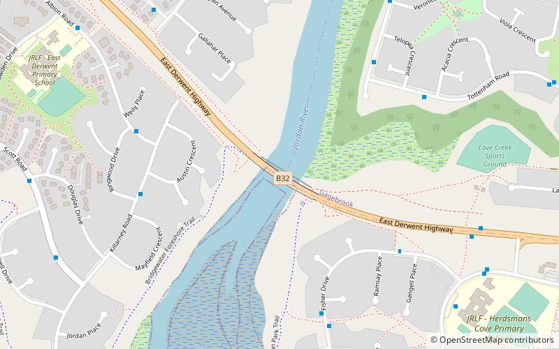 Jordan River Bridge location map