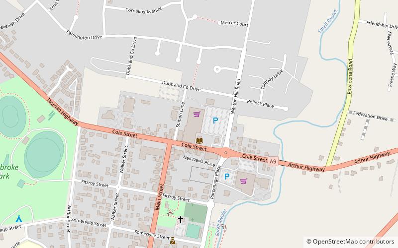 gateway shopping centre sorell location map