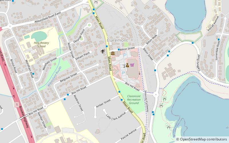 claremont village location map