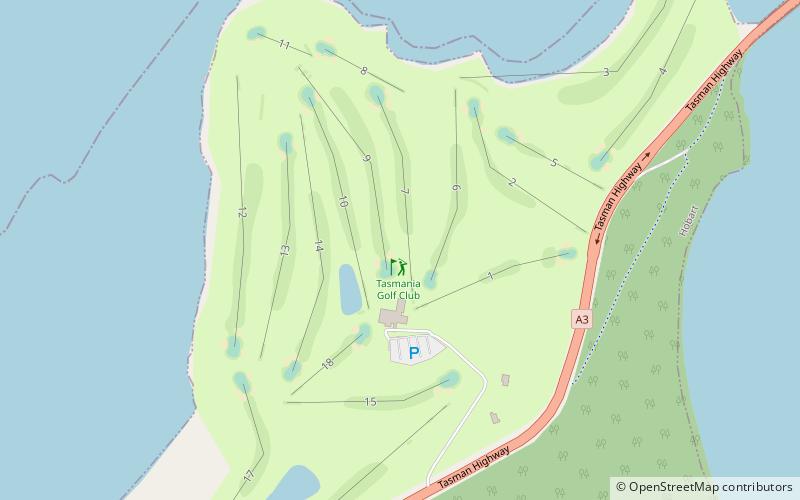 Tasmania Golf Club location map