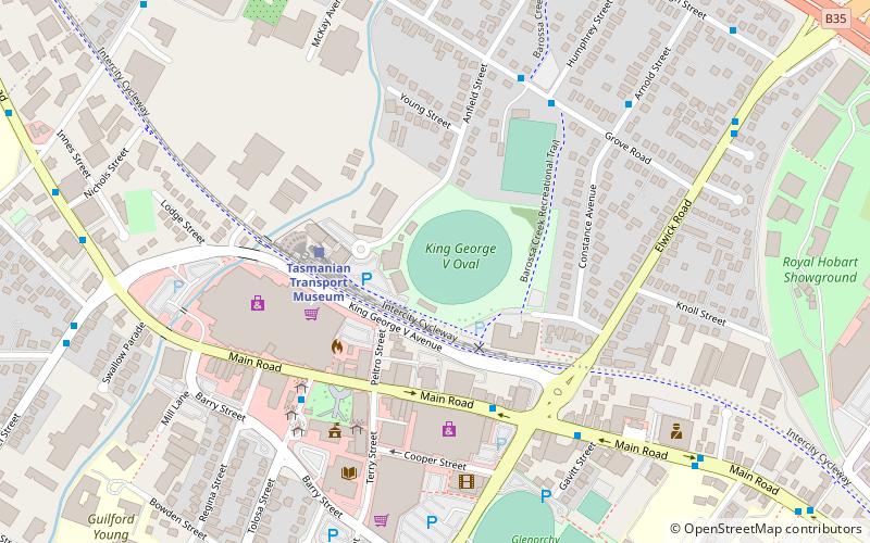 KGV Oval location map