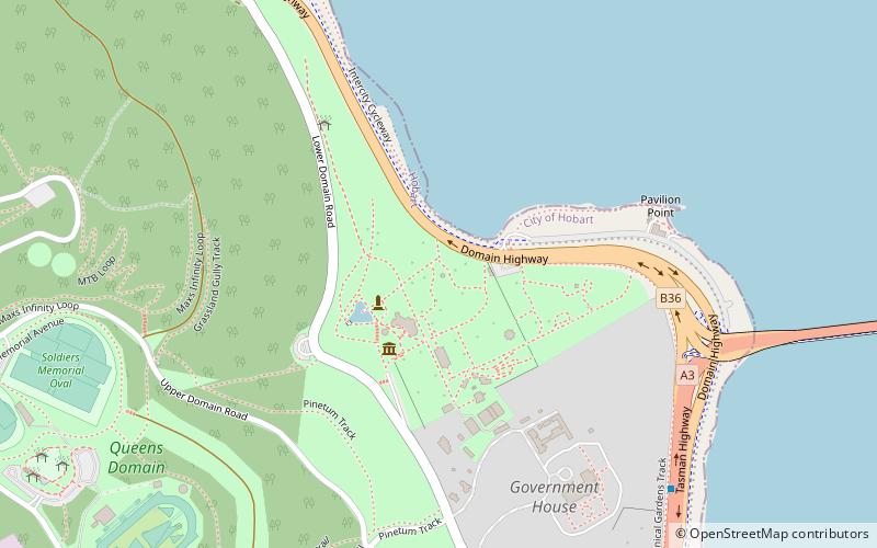 Real jardín botánico de Tasmania location map