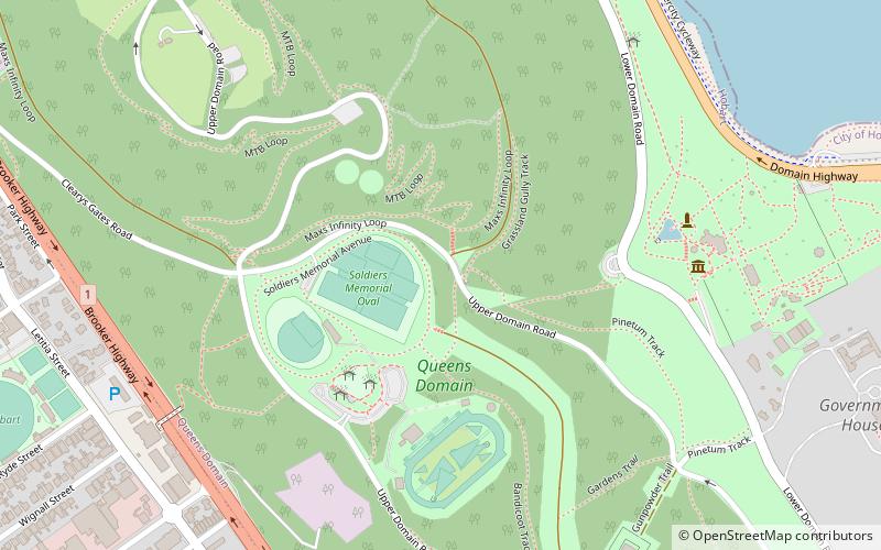 Queens Domain location map