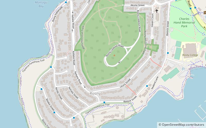 rosny hill nature recreation area hobart location map