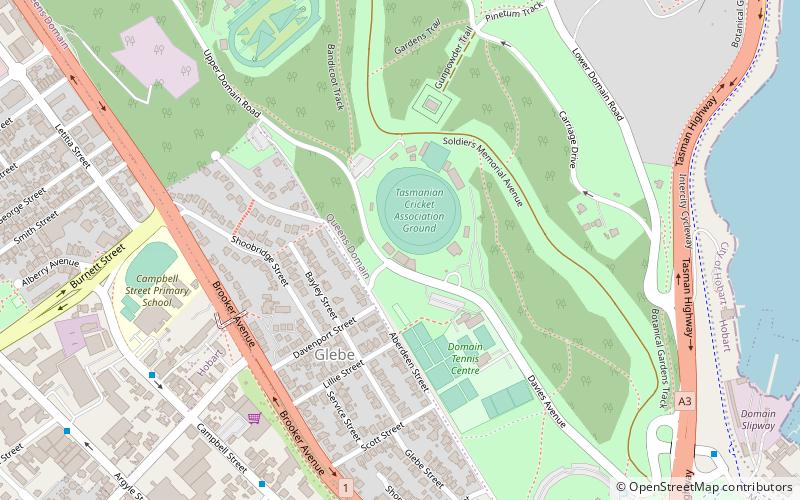 tca ground hobart location map