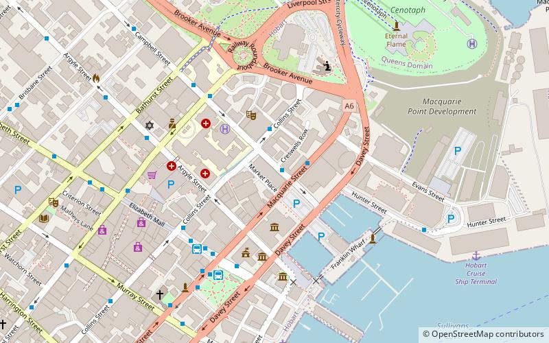 Hobart City Hall location map