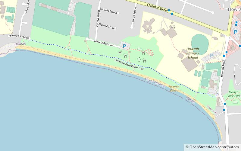 howrah beach hobart location map