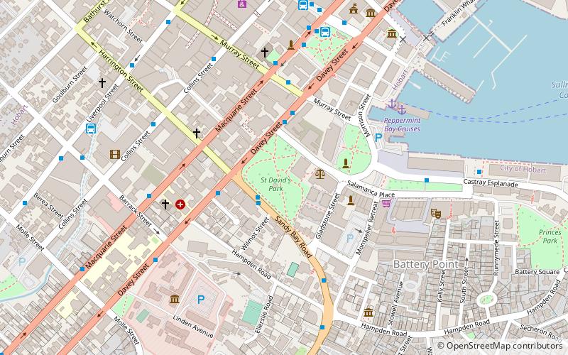 St. David's Park Hobart location map