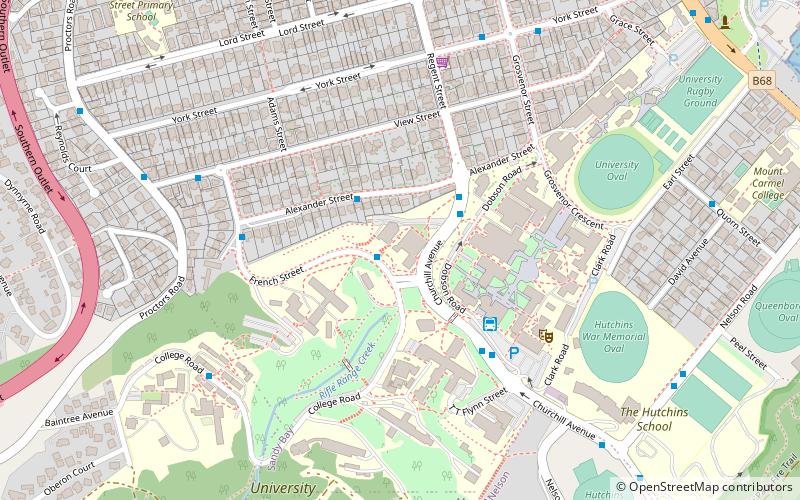 University of Tasmania location map