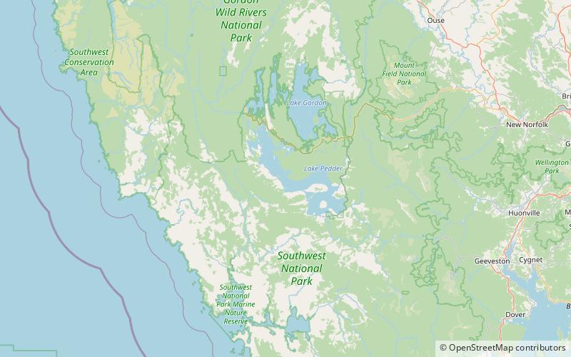 Lake Pedder location map