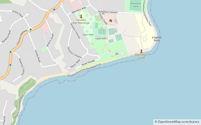 taroona beach location map
