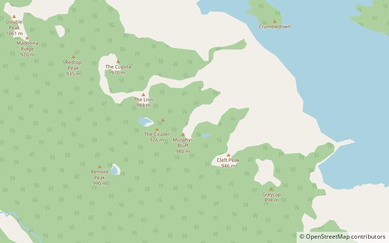 Murpheys Bluff location map