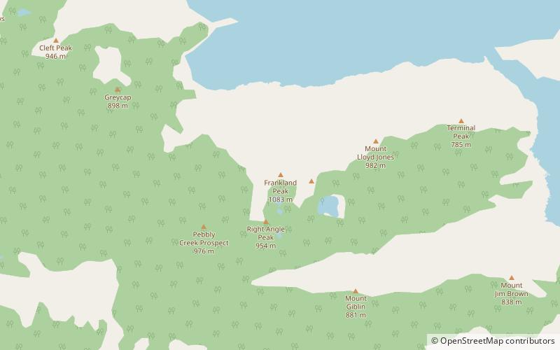Frankland Peak location map