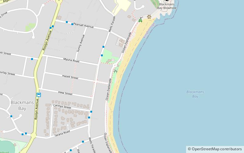 blackmans bay beach kingston location map