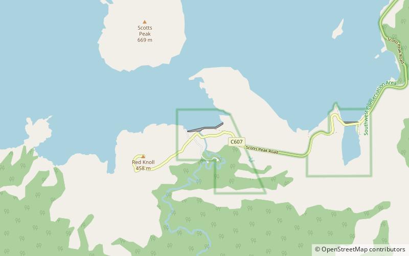 scotts peak dam zone de nature sauvage de tasmanie location map
