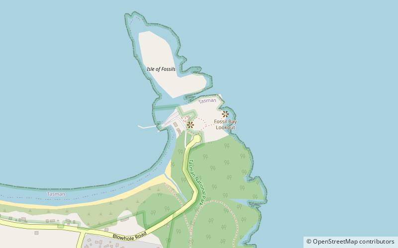 tasman blowhole eaglehawk neck location map