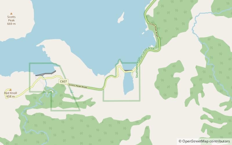 edgar dam reserva natural de tasmania location map