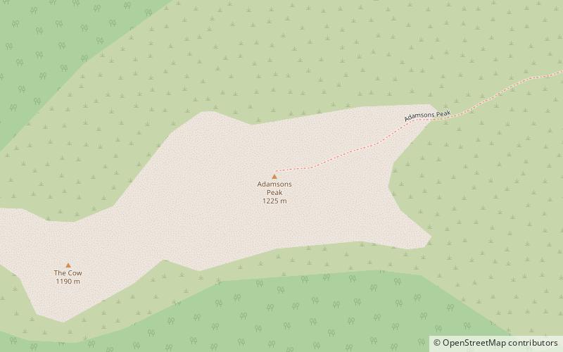 adamsons peak southwest nationalpark location map